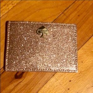Gorgeous rose gold Kate Spade glittery card holder